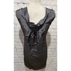 Plastic Island Women’s Grey Gray Razor Back Mini Sheath Dress Size Small